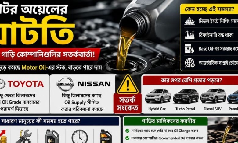 Motor Oil-এর ঘাটতি নিয়ে চিন্তায় বড় গাড়ি কোম্পানিগুলি